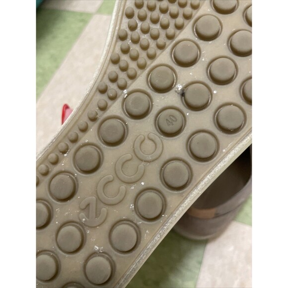 ECCO Grey Womens Soft 7 Walking Suede Leather Sneaker Size  9-9.5 40 EU Travel - Picture 9 of 9